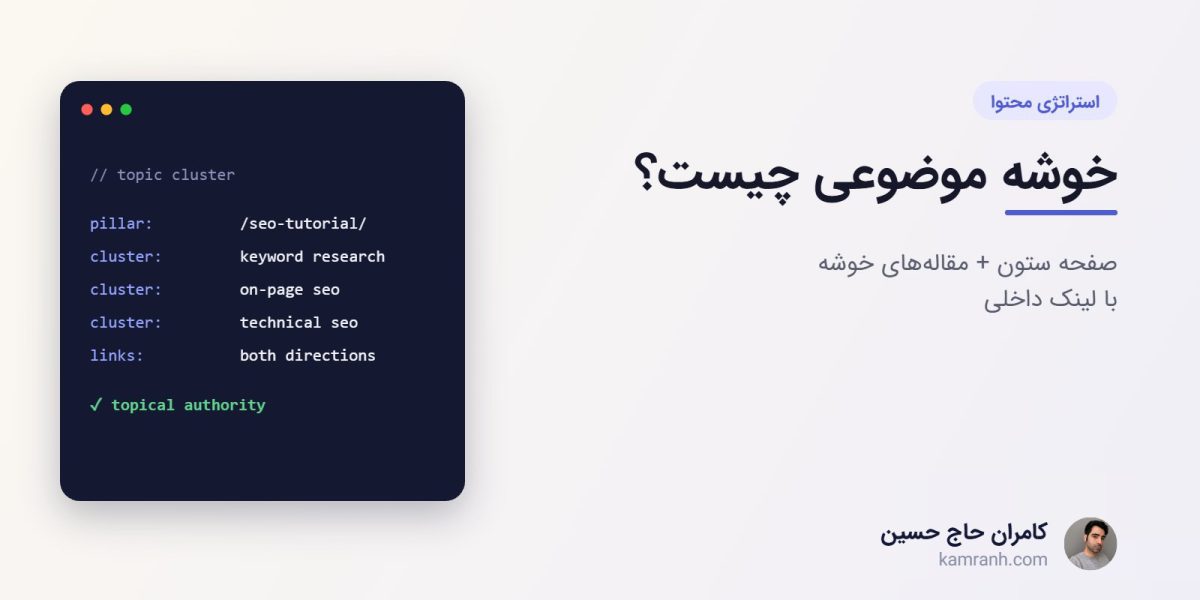 کاور مقاله: خوشه موضوعی چیست؟